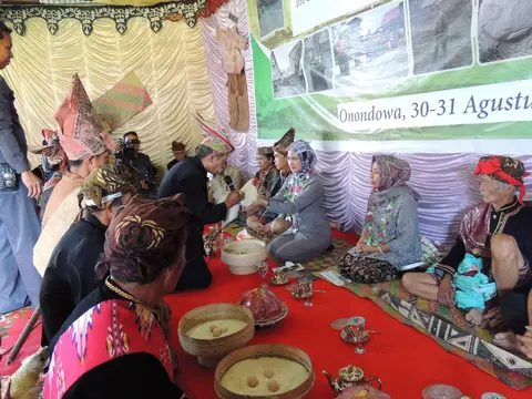 Formal customary welcome of the Head of Luwu Utara District